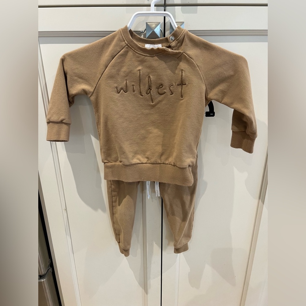 Jamie Kay tan matching set 12m